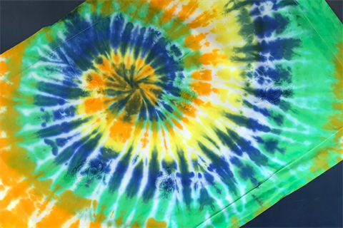 Picture of a tie dyed piece of fabric