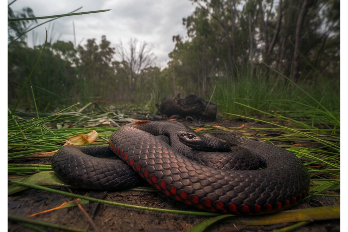 Picture of a red bellied black snake